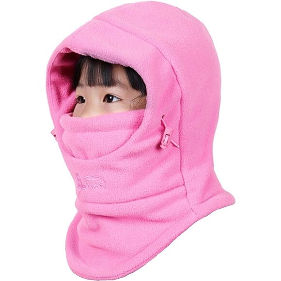Kids Fleece Balaclava Ski Mask Windproof Thicken Winter Hat and Neck Warmer - Picture 1 of 7
